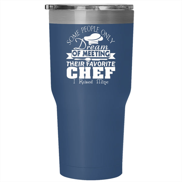 Meeting Their Favorite Chef Tumbler 30 oz Stainless Steel, Cool Chef Travel Mug