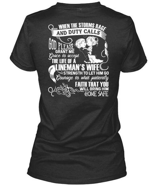 The Life Of A Lineman's Wife T Shirt, Being A Lineman T Shirt