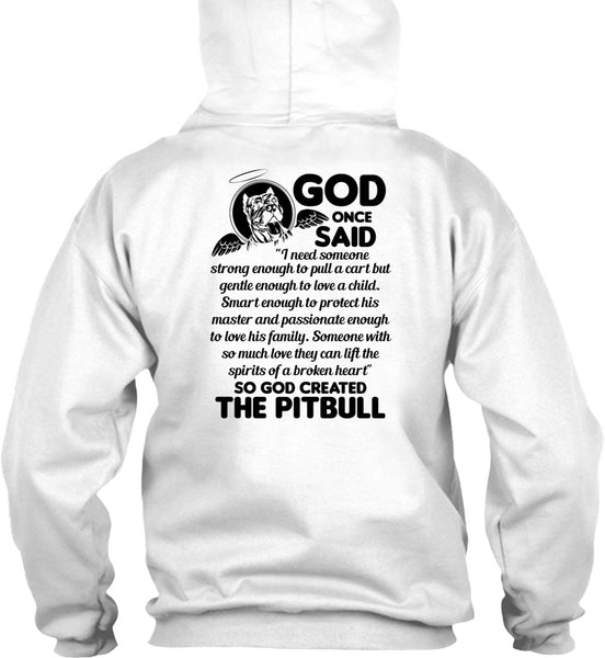 God Created The Pit Bull T Shirt, I Love Dog T Shirt