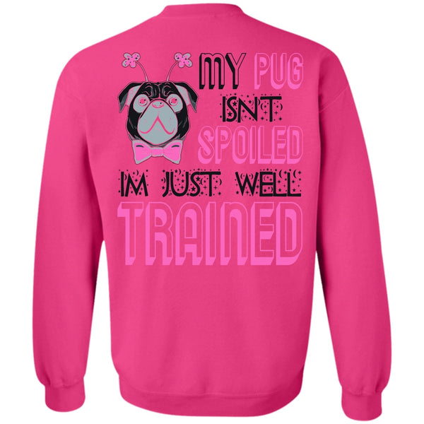 I Love My Dog T Shirt, My Pug Isn't Spoiled Sweatshirt