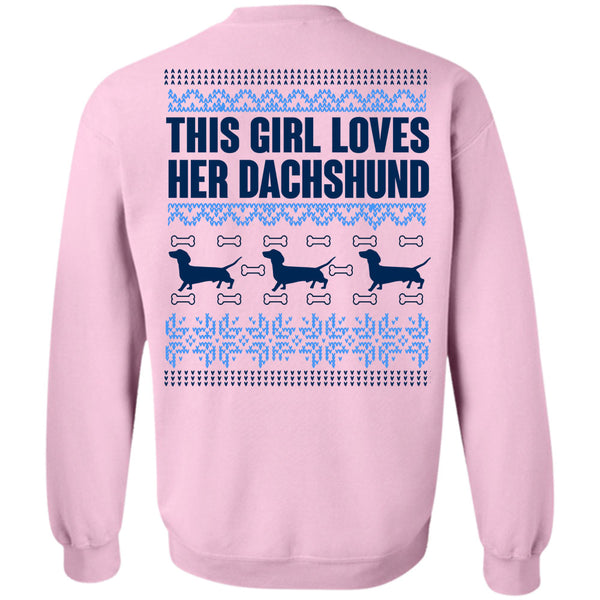 This Girl Loves Christmas T Shirt, This Girl Loves Her Dachshund Sweatshirt