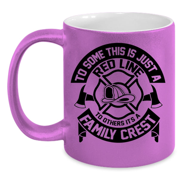 It's A Family Crest Coffee Mug, To Some This Is Just A Red Line Accent Mug