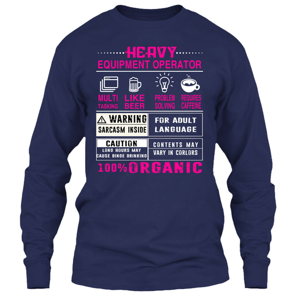 Heavy Equipment Operator T Shirt, 100% Organic T Shirt