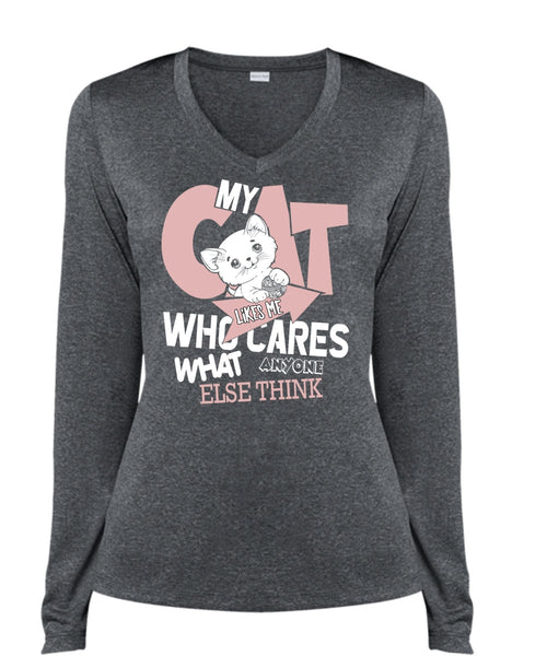 My Cat Likes Me Who Cares T Shirt, My Favorite T Shirt