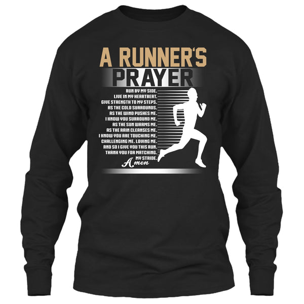 A Runner's Prayer T Shirt, Run By Myside T Shirt