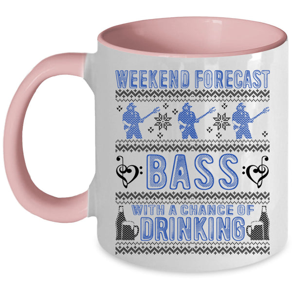 Chance Of Drinking Coffee Mug, Weekend Forecast Bass Accent Mug