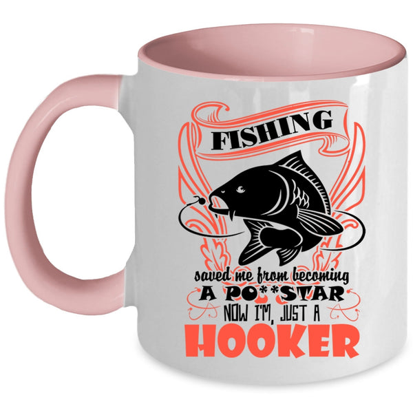 Cute Gift For Fisher Coffee Mug, Fishing Accent Mug