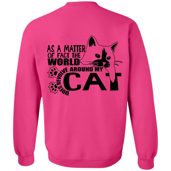 I Love Cat T Shirt, World Does Revolve Around My Cat Sweatshirt