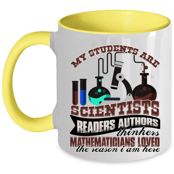Mathematicians Loved Coffee Mug, My Students Are Scientists Readers Accent Mug