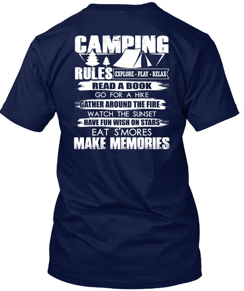 Camping Rules T Shirt, Make Memories T Shirt