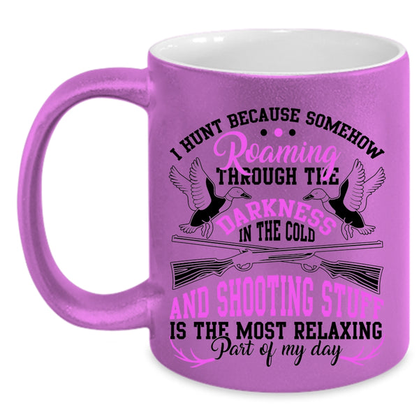 Funny Turkey Hunting Coffee Mug, I Hunt Accent Mug
