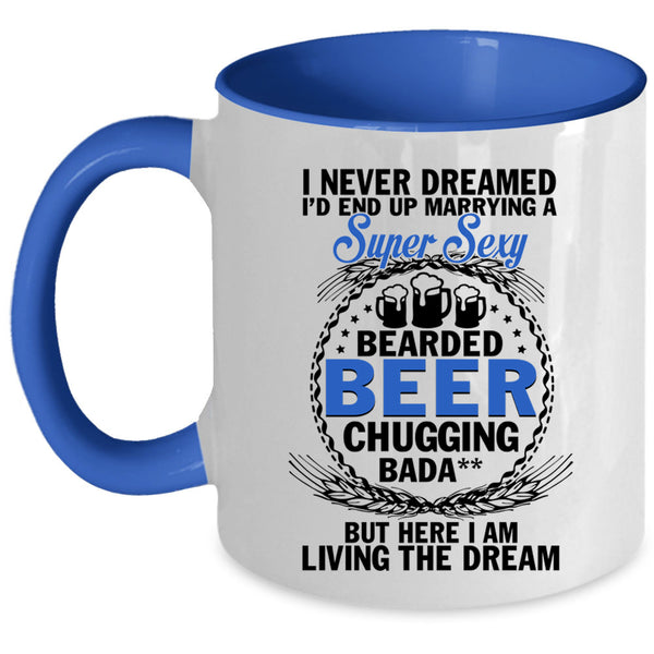 Just Married Coffee Mug, I'd End Up Marrying A Bearded Beer Accent Mug