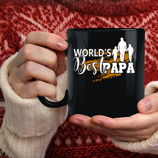 World's Best Papa Coffee Mug, Cool Gift For Dad Coffee Cup
