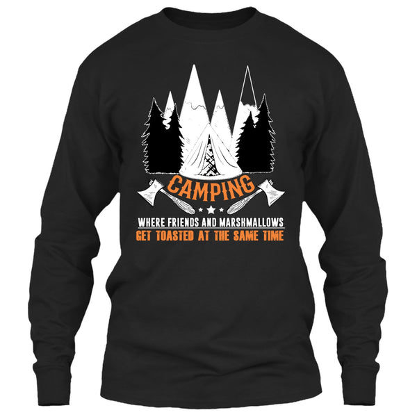 Camping T Shirt, Where Friends And Marshmalows T Shirt