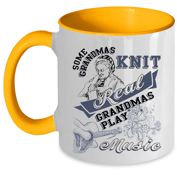 Funny Grandma Coffee Mug, Real Grandmas Play Music Accent Mug