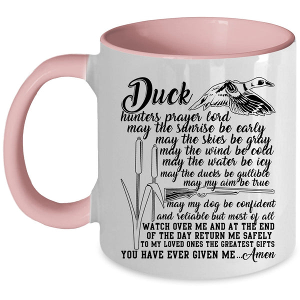 Funny Duck Hunting Coffee Mug, Duck Hunter Prayer Accent Mug