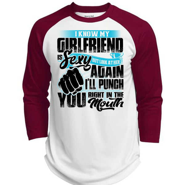 I Know Girfriend T Shirt, I Love My Wife T Shirt, Awesome T-Shirts  (Polyester Game Baseball Jersey)