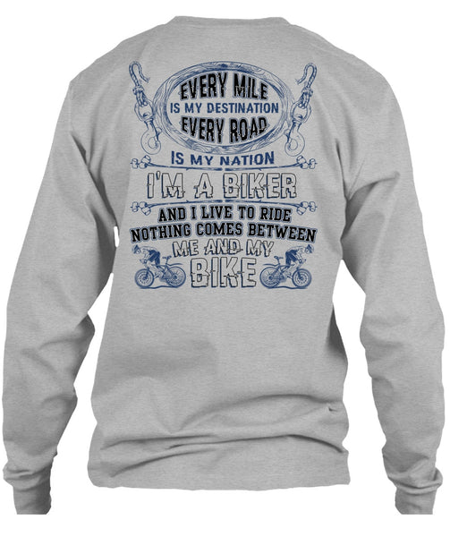 Me And My Bike T Shirt, I Love Biker T Shirt