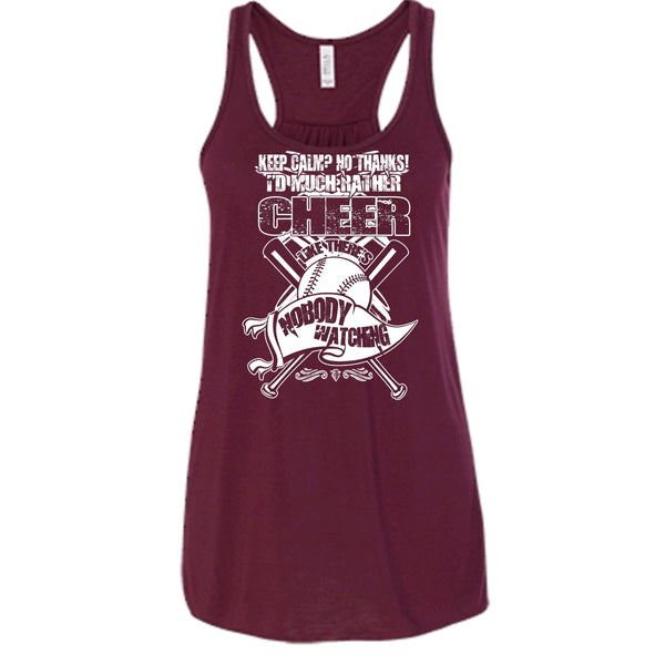 I'd Much Rather Cheer T Shirt, I'm A Baseball Player Tank Top