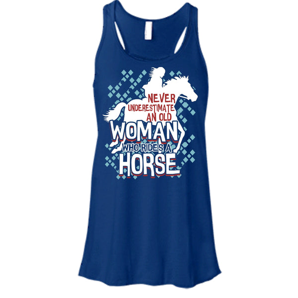 Never Underestimate T Shirt, An Old Man Who Rides A Horse T Shirt, Cool T Shirt