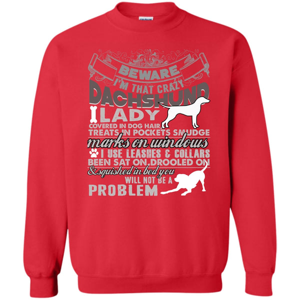 Coolest Dachshund Lady T Shirt, I Am A Dog Lover Sweatshirt