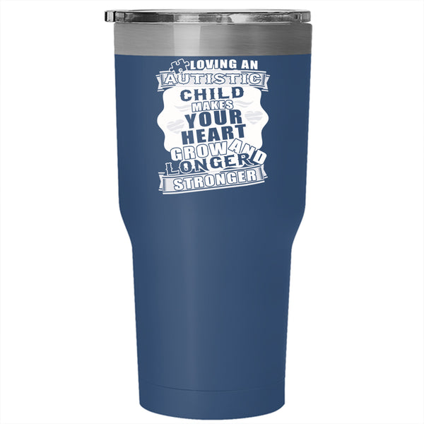 Loving An Autism Child Tumbler 30 oz Stainless Steel, I Love My Kids Travel Mug