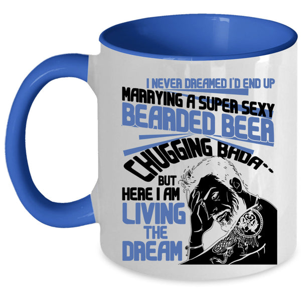 Cool Just Married Coffee Mug, I'd End Up Marrying A Bearded Beer Accent Mug
