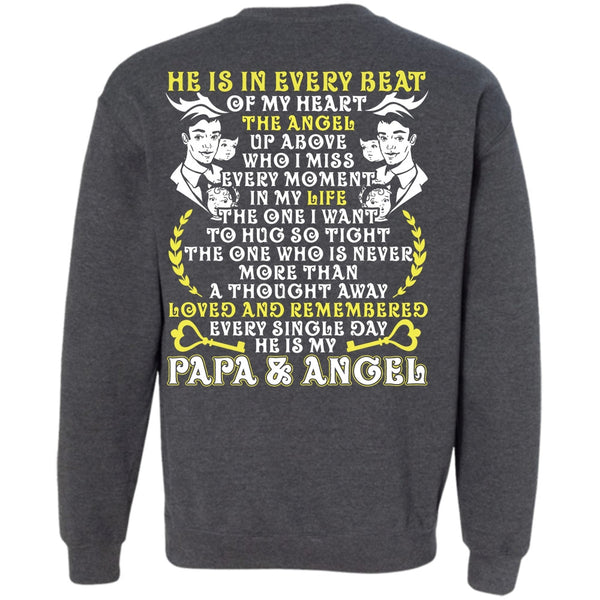 Papa And Angel T Shirt, I Love Papa Sweatshirt