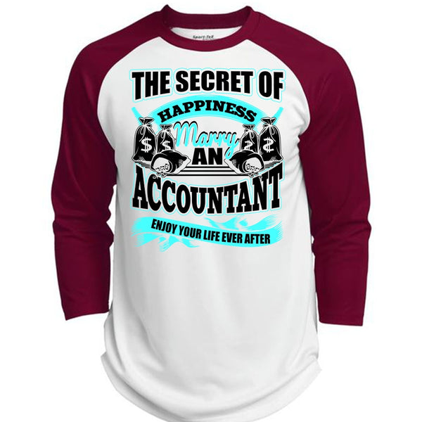 Happiness Marry An Accountant T Shirt, I Love Accountant T Shirt, Awesome T-Shirts  (Polyester Game Baseball Jersey)