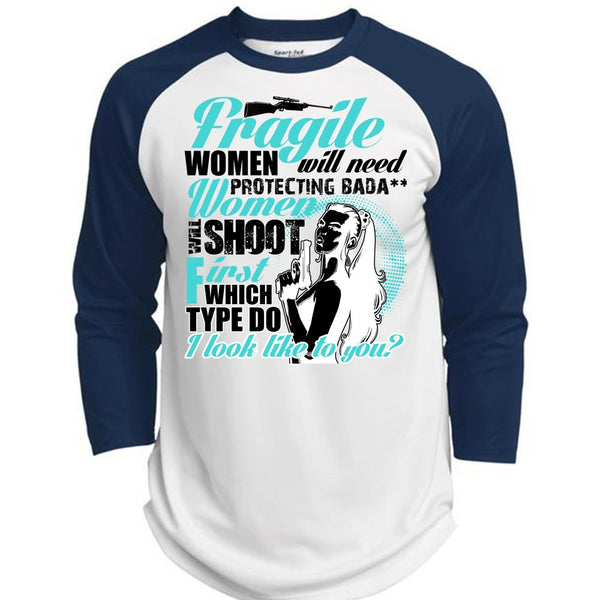 Women Will Shoot T Shirt, I Love Gunning T Shirt, Awesome T-Shirts  (Polyester Game Baseball Jersey)