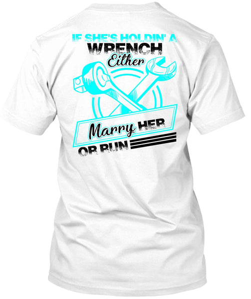 A black t-shirt with the shopify logo