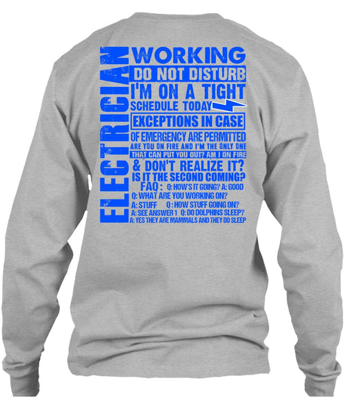 Electrician Working Do Not Disturb T Shirt, I Love Electrician T Shirt