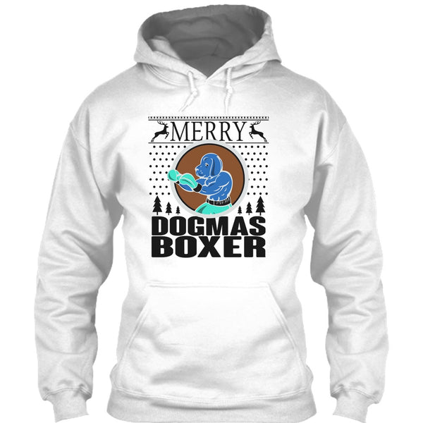 Merry Dogmas Boxer T Shirt, Cool Dog Lover T Shirt