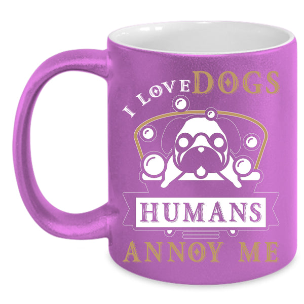 I Love Dogs Coffee Mug, Cool Gift For Dog Lovers Coffee Cup