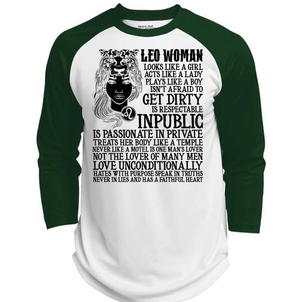 Leo Woman T Shirt, I Love Leo T Shirt, Awesome T-Shirts  (Polyester Game Baseball Jersey)