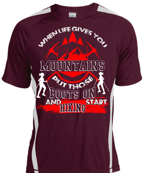 Start Hiking T Shirt, When Life Gives You Mountains T Shirt, Cool Shirt