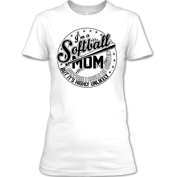 I'm A Softball Mom T Shirt, Sporty Mom T Shirt
