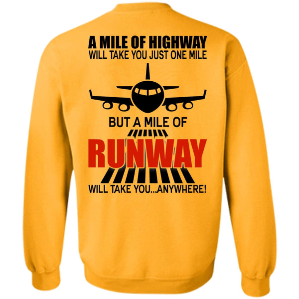 I Love Pilot T Shirt, A Mile Of Highway Sweatshirt