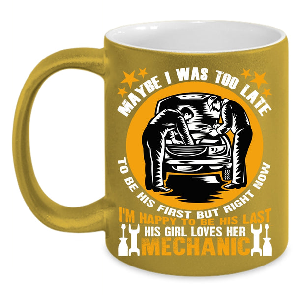 This Girl Loves Her Mechanic Coffee Mug, Cute Wife Coffee Cup