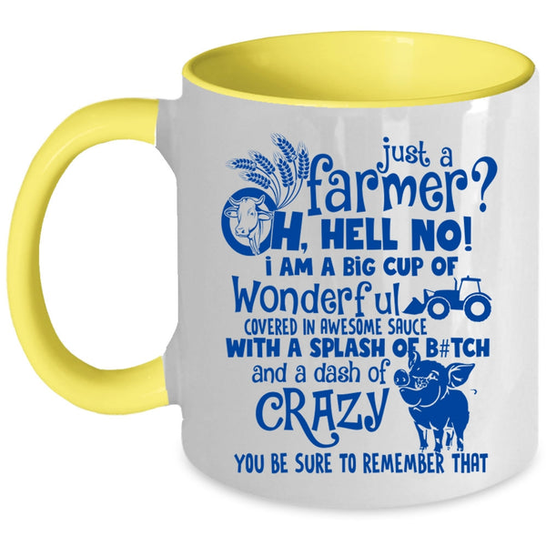 Funny Gift For Farmer Coffee Mug, Just A Farmer Accent Mug