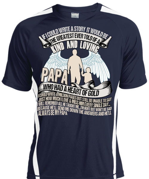 Papa Who Had A Heart Of Gold T Shirt, Kind And Loving T Shirt, Cool Shirt