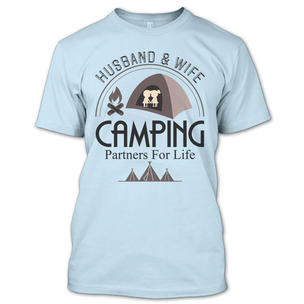 Husband & Wife T Shirt, Coolest Camping Couple T Shirt