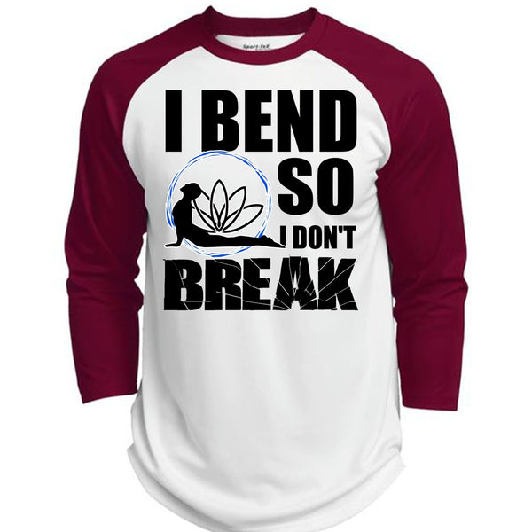 I Bend So I Don't Break T Shirt, I Love Yoga T Shirt, Awesome T-Shirts  (Polyester Game Baseball Jersey)