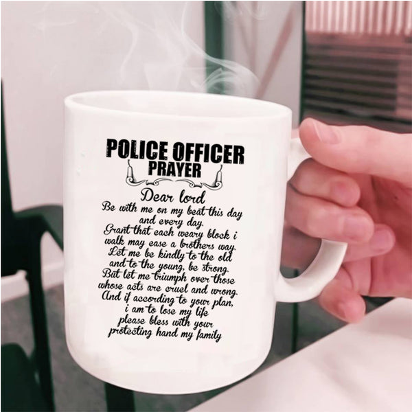 Best Gift For Police Officer Coffee Mug, Police Officer Prayer Cup