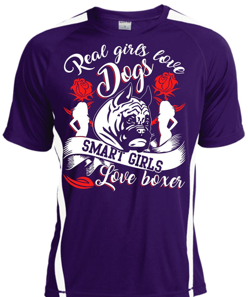 Real Girls Love Dogs T Shirt, Smart Girls Love Boxer T Shirt, Cool Shirt