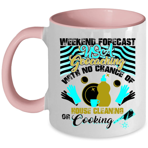 Cool American Flag Coffee Mug, USA Geocaching Accent Mug