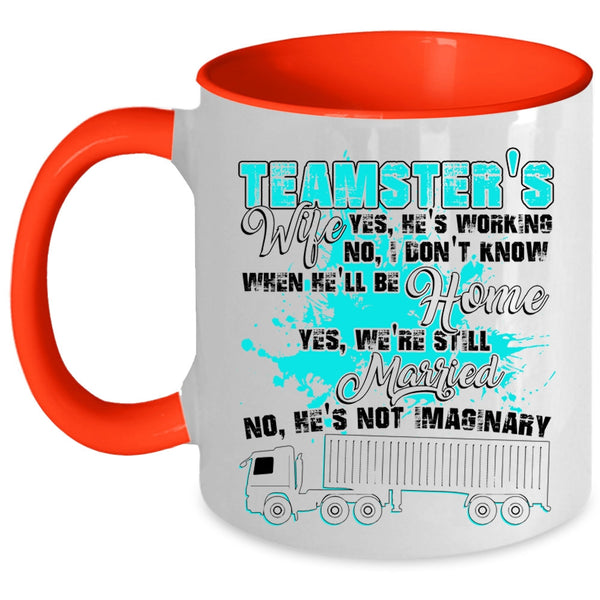 My Husband Coffee Mug, Teamster's Wife Accent Mug