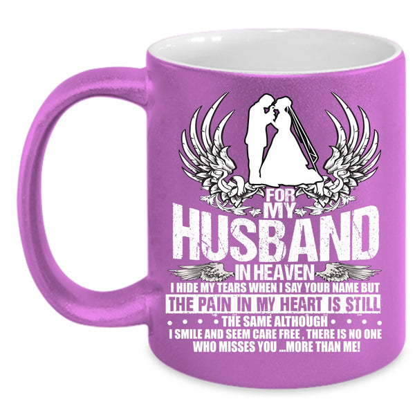 For My Husband In Heaven Coffee Mug, Awesome Wife Coffee Cup