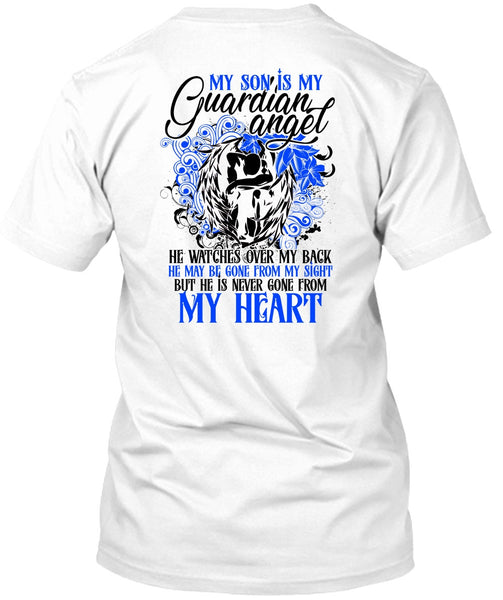 A black t-shirt with the shopify logo