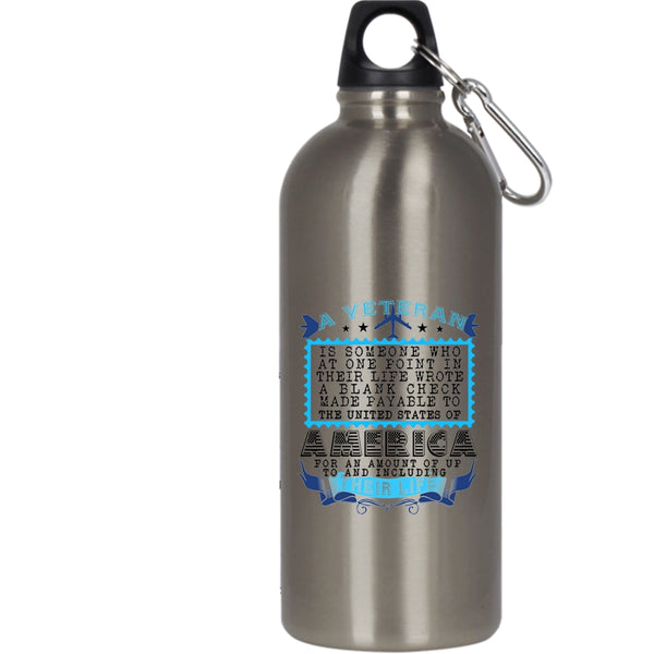 Cool Veteran 20 oz Stainless Steel Bottle,Awesome Gift For Veteran Outdoor Sports Water Bottle